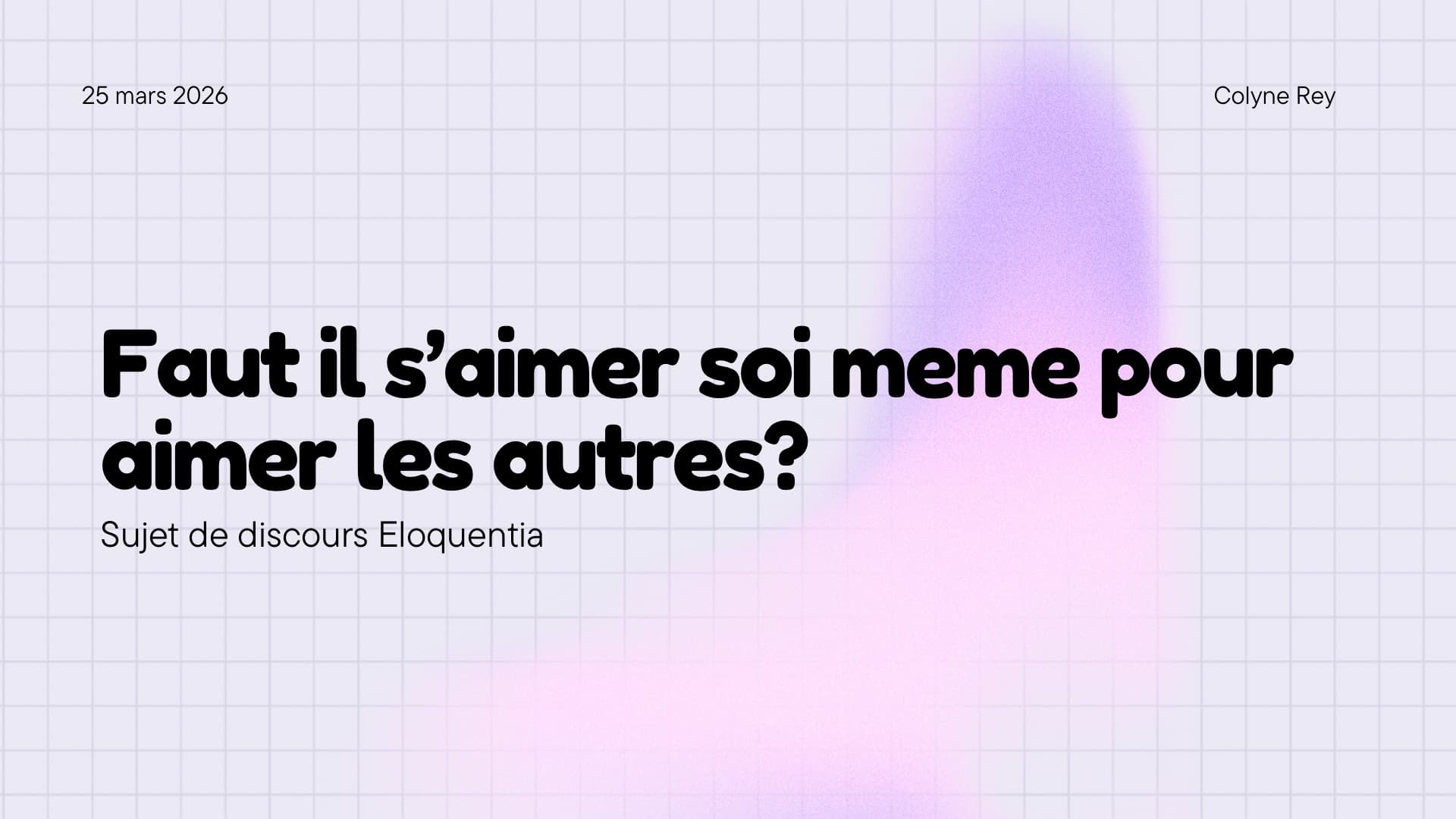 Faut-il s’aimer soi même pour aimer les autres? 